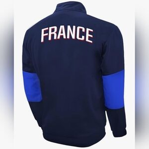 NWT Icon SPORTS Men's Zippered Workout Jacket France Soccer Football Track L 😀